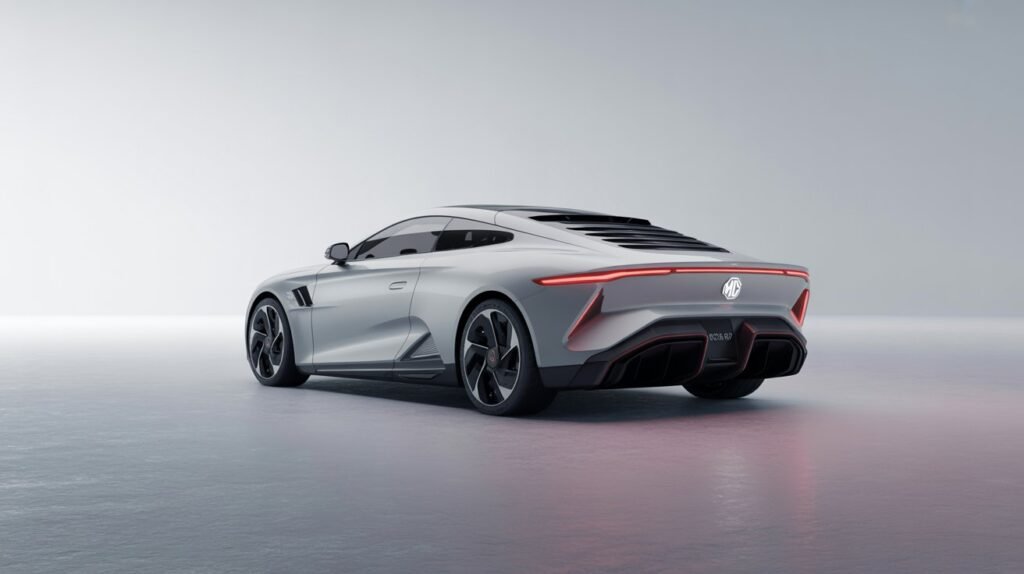 MG Cyberster 2026 silver sports car design.